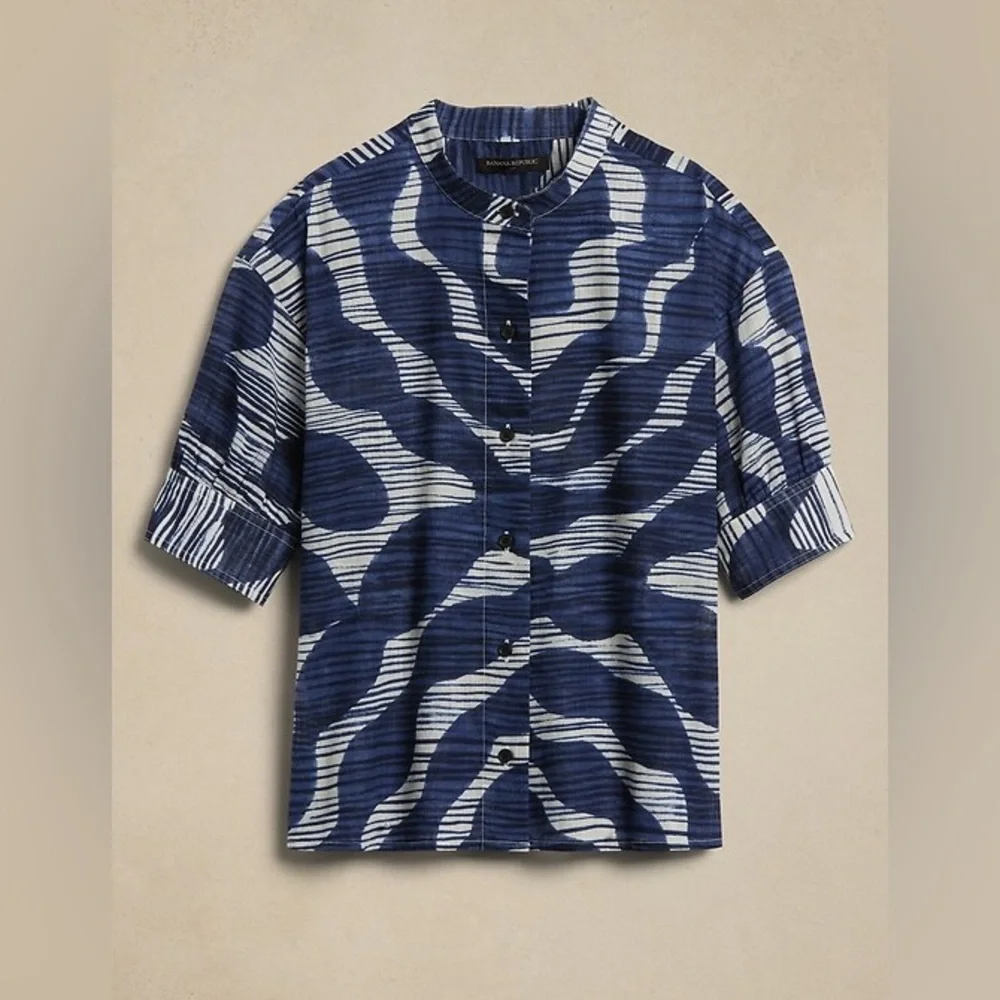 NWOT Banana Republic Blue and White Woman size XS - Picture 6 of 7